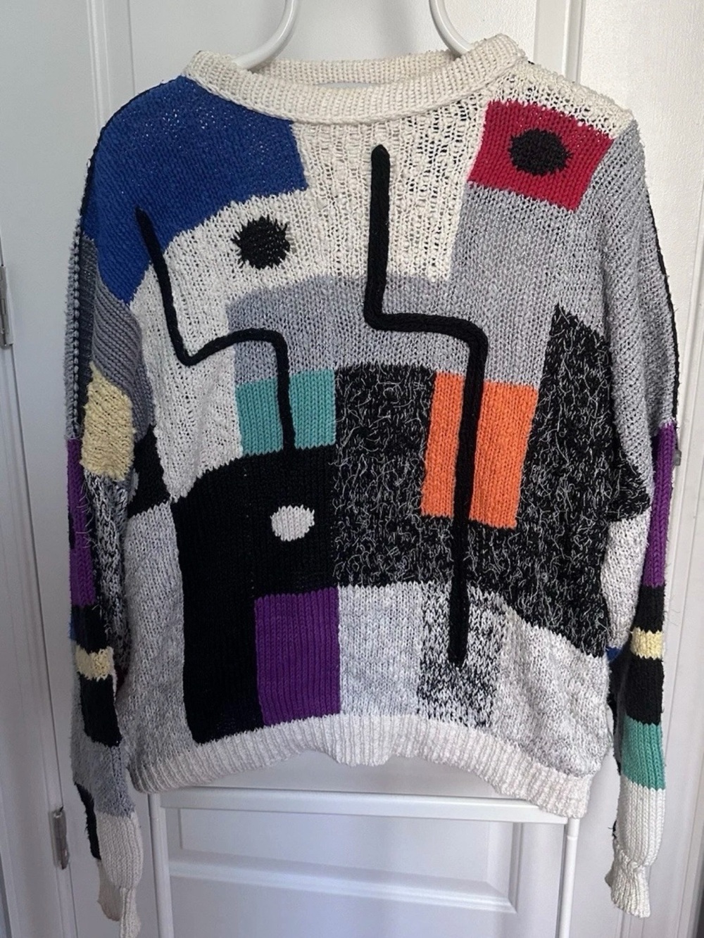 Vintage Marienbad Abstract Oversized Sweater Pullover Unisex Size M